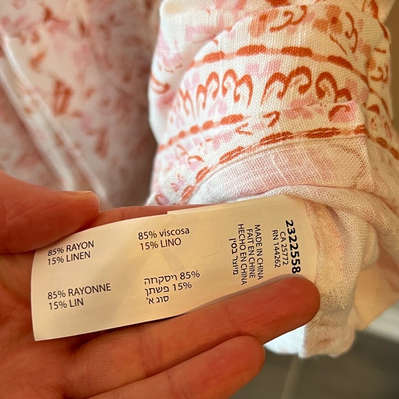 Dex Floral Linen Blend Midi Dress / NWT - Picture 5 of 7